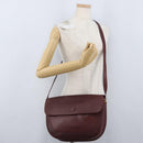CARTIER Must Line Shoulder Bag Leather Bordeaux Gold Auth 174487-22