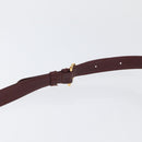 CARTIER Must Line Shoulder Bag Leather Bordeaux Gold Auth 174487-8
