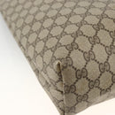 GUCCI GG Supreme Web Sherry Line Tote Bag PVC Beige 40 02 003 Auth 174488-16