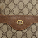 GUCCI GG Supreme Web Sherry Line Tote Bag PVC Beige 40 02 003 Auth 174488-17