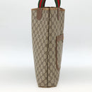 GUCCI GG Supreme Web Sherry Line Tote Bag PVC Beige 40 02 003 Auth 174488-3
