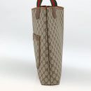 GUCCI GG Supreme Web Sherry Line Tote Bag PVC Beige 40 02 003 Auth 174488-4