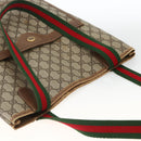 GUCCI GG Supreme Web Sherry Line Tote Bag PVC Beige 40 02 003 Auth 174488-6