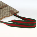 GUCCI GG Supreme Web Sherry Line Tote Bag PVC Beige 40 02 003 Auth 174488-7
