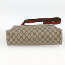 GUCCI GG Supreme Web Sherry Line Tote Bag PVC Beige 40 02 003 Auth 174488-5