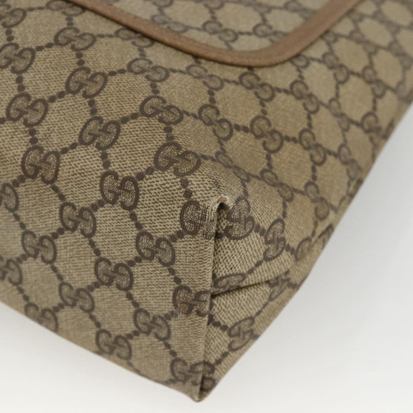 GUCCI GG Supreme Web Sherry Line Tote Bag PVC Beige 40 02 003 Auth 174489