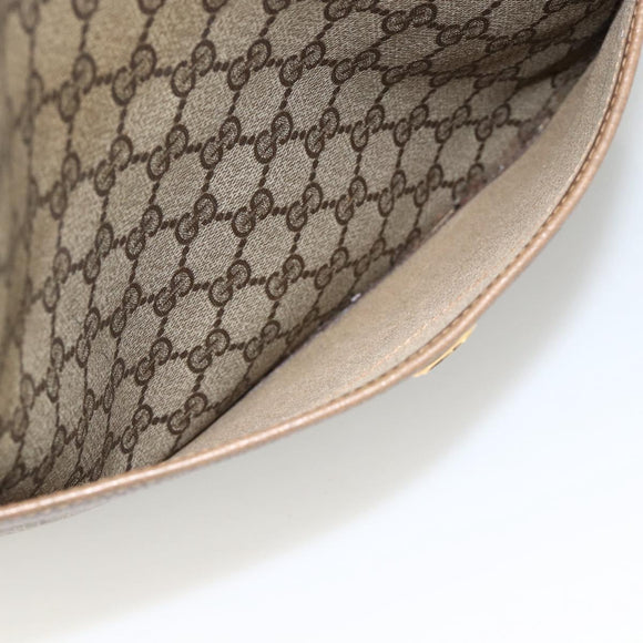 GUCCI GG Supreme Web Sherry Line Tote Bag PVC Beige 40 02 003 Auth 174489
