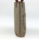 GUCCI GG Supreme Web Sherry Line Tote Bag PVC Beige 40 02 003 Auth 174489-4