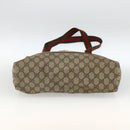 GUCCI GG Supreme Web Sherry Line Tote Bag PVC Beige 40 02 003 Auth 174489-9