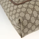 GUCCI GG Supreme Web Sherry Line Tote Bag PVC Beige Gold 39 02 003 Auth 174490-11