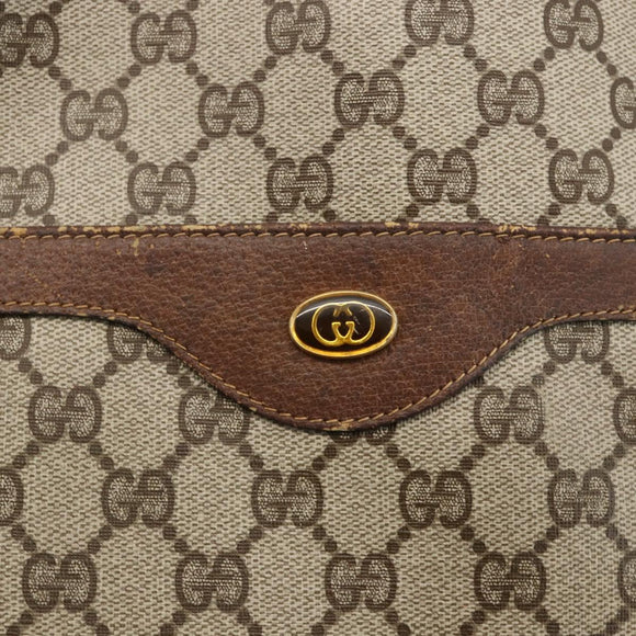 GUCCI GG Supreme Web Sherry Line Tote Bag PVC Beige Gold 39 02 003 Auth 174490