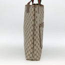 GUCCI GG Supreme Web Sherry Line Tote Bag PVC Beige Gold 39 02 003 Auth 174490-4