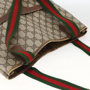 GUCCI GG Supreme Web Sherry Line Tote Bag PVC Beige Gold 39 02 003 Auth 174490-6