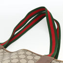 GUCCI GG Supreme Web Sherry Line Tote Bag PVC Beige Gold 39 02 003 Auth 174490-8