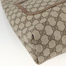 GUCCI GG Supreme Web Sherry Line Tote Bag PVC Beige Gold 39 02 003 Auth 174491-14