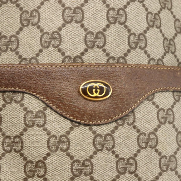 GUCCI GG Supreme Web Sherry Line Tote Bag PVC Beige Gold 39 02 003 Auth 174491