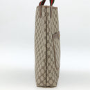 GUCCI GG Supreme Web Sherry Line Tote Bag PVC Beige Gold 39 02 003 Auth 174491-3