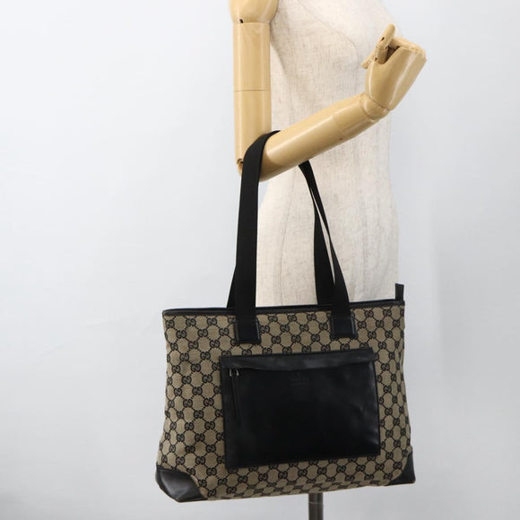 GUCCI GG Canvas Tragetasche Schwarz 019 0426 Auth 174493