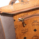 MCM Vicetos Logogram Tote Bag PVC Leather Brown Gold Auth 174495-20