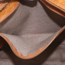 MCM Vicetos Logogram Tote Bag PVC Leather Brown Gold Auth 174495-21
