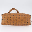 MCM Vicetos Logogram Tote Bag PVC Leather Brown Gold Auth 174495-9