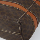 CELINE Macadam Canvas Hand Bag PVC Leather Brown Gold Auth 174497A-9