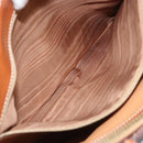 CELINE Macadam Canvas Hand Bag PVC Leather Brown Gold Auth 174497A-20