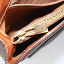 CELINE Macadam Canvas Hand Bag PVC Leather Brown Gold Auth 174497A-21