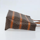 CELINE Macadam Canvas Hand Bag PVC Leather Brown Gold Auth 174497A-3