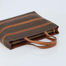 CELINE Macadam Canvas Hand Bag PVC Leather Brown Gold Auth 174497A-6