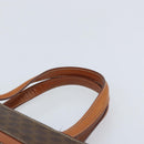 CELINE Macadam Canvas Hand Bag PVC Leather Brown Gold Auth 174497A-8
