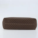 CELINE Macadam Canvas Hand Bag PVC Leather Brown Gold Auth 174497A-5