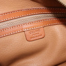 CELINE Macadam Canvas Hand Bag PVC Leather Brown Gold Auth 174498-16
