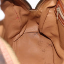 CELINE Macadam Canvas Hand Bag PVC Leather Brown Gold Auth 174498-19