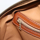 CELINE Macadam Canvas Hand Bag PVC Leather Brown Gold Auth 174498-20