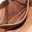 CELINE Macadam Canvas Hand Bag PVC Leather Brown Gold Auth 174498-21