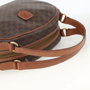 CELINE Macadam Canvas Hand Bag PVC Leather Brown Gold Auth 174498-8