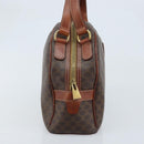 CELINE Macadam Canvas Hand Bag PVC Leather Brown Gold Auth 174499-4