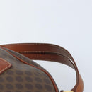 CELINE Macadam Canvas Hand Bag PVC Leather Brown Gold Auth 174499-8