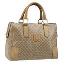 CELINE Macadam Canvas Hand Bag PVC Beige Gold Auth 174500-1