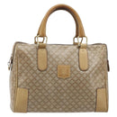 CELINE Macadam Canvas Hand Bag PVC Beige Gold Auth 174500-13
