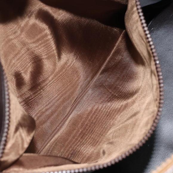 CELINE Macadam Canvas Hand Bag PVC Beige Gold Auth 174500