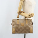 CELINE Macadam Canvas Hand Bag PVC Beige Gold Auth 174500-23