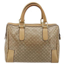 CELINE Macadam Canvas Hand Bag PVC Beige Gold Auth 174500-2