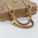 CELINE Macadam Canvas Hand Bag PVC Beige Gold Auth 174500-7