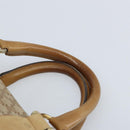 CELINE Macadam Canvas Hand Bag PVC Beige Gold Auth 174500-8