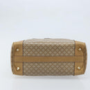 CELINE Macadam Canvas Hand Bag PVC Beige Gold Auth 174500-5