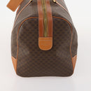 CELINE Macadam Canvas Boston Bag PVC Leather Brown Gold Auth 174501-3