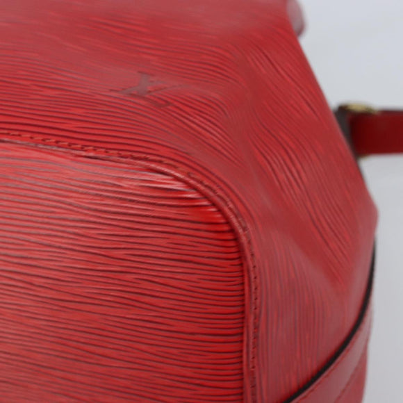 LOUIS VUITTON Epi Petit Noe Schultertasche Rot M44107 LV Auth 174504