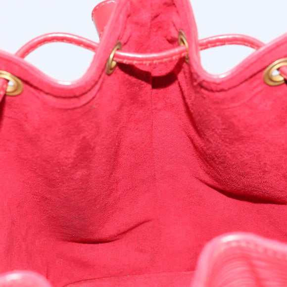 LOUIS VUITTON Epi Petit Noe Schultertasche Rot M44107 LV Auth 174504